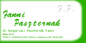 fanni paszternak business card